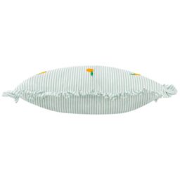 Furn Les Fruites Embroidered Ruffle Cushion in Blue - Size: 30 cm x 50 cm - thumbnail 3