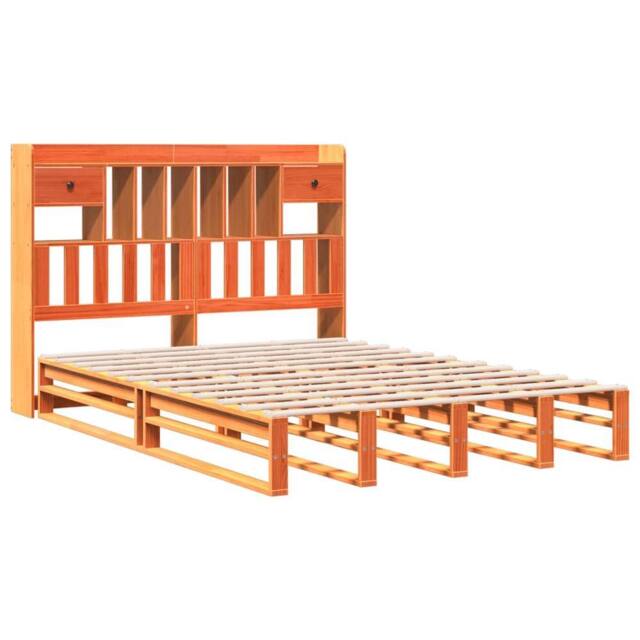 Berkfield Home Decorative Bookcase Bed without Mattress Wax Brown 160x200 cm Sol - image 1