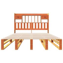 Berkfield Home Decorative Bookcase Bed without Mattress Wax Brown 160x200 cm Sol - thumbnail 4
