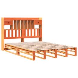 Berkfield Home Decorative Bookcase Bed without Mattress Wax Brown 160x200 cm Sol - thumbnail 1