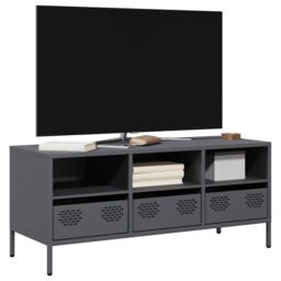 Berkfield Home TV Cabinet Anthracite 101.5x39x43.5 cm Cold-rolled Steel in Black