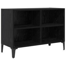 Berkfield Home Entertainment Centre Black Oak Engineered wood Medium - thumbnail 2