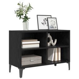 Berkfield Home Entertainment Centre Black Oak Engineered wood Medium - thumbnail 3