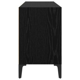 Berkfield Home Entertainment Centre Black Oak Engineered wood Medium - thumbnail 6