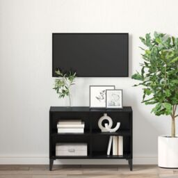 Berkfield Home Entertainment Centre Black Oak Engineered wood Medium - thumbnail 4