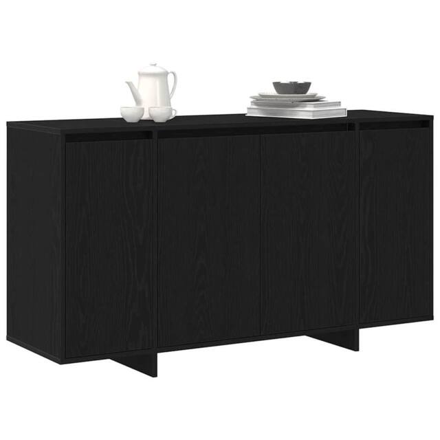 Berkfield Home Stunning Black Oak Sideboard Black oak Wood 120 x 41 x 75 cm - image 1