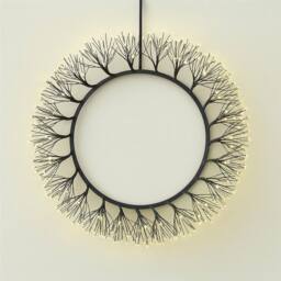 mysmartbuy 25cm Outdoor LED Metal Wreath with 800 Warm White LEDs - 3m Cable - thumbnail 3