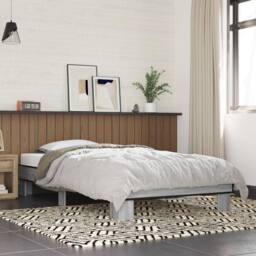 Berkfield Home Durable Bed Frame without Mattress Grey Sonoma 90x200 cm - thumbnail 2