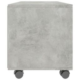 Berkfield Home TV Cabinet with Castors Concrete Grey 90x35x35 cm Engineered Wood - Size: 90 x 35 x 35 cm - thumbnail 5