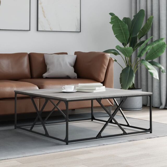 Berkfield Home Coffee Table Grey Sonoma 100x100x40 cm Engineered Wood - Size: 100 x 100 x 40 cm - image 1