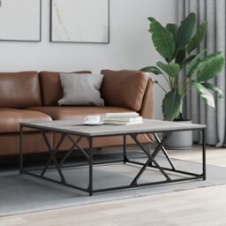 Berkfield Home Coffee Table Grey Sonoma 100x100x40 cm Engineered Wood - Size: 100 x 100 x 40 cm - thumbnail 1