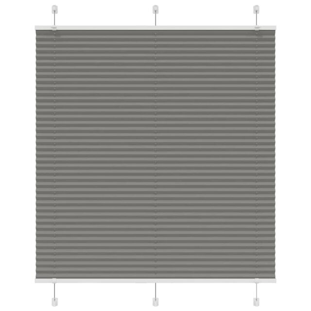 Berkfield Home Pleated Blind Anthracite 115x150 cm Fabric Width 114.4 cm Polyester in Black - image 1