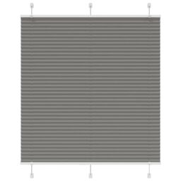 Berkfield Home Pleated Blind Anthracite 115x150 cm Fabric Width 114.4 cm Polyester in Black - thumbnail 1