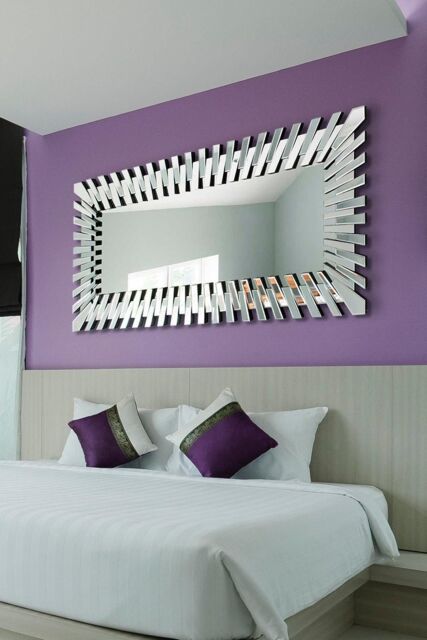 MirrorOutlet 'Starburst' All Glass Stylised Full Length Dress Wall Mirror 170 x 79 CM in Clear - image 1