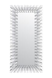 MirrorOutlet 'Starburst' All Glass Stylised Full Length Dress Wall Mirror 170 x 79 CM in Clear - thumbnail 2