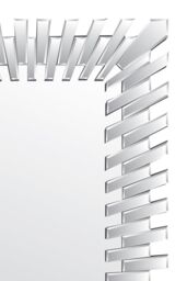 MirrorOutlet 'Starburst' All Glass Stylised Full Length Dress Wall Mirror 170 x 79 CM in Clear - thumbnail 3
