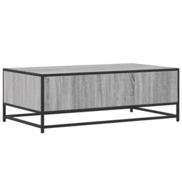 Berkfield Home Coffee Table Grey Sonoma 100x57x35 cm Engineered Wood & Metal - Size: 100 x 57 x 35 cm - thumbnail 7