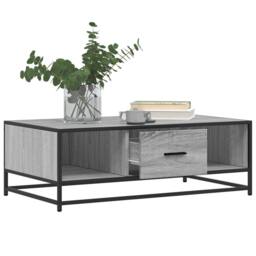 Berkfield Home Coffee Table Grey Sonoma 100x57x35 cm Engineered Wood & Metal - Size: 100 x 57 x 35 cm - thumbnail 4