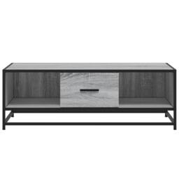 Berkfield Home Coffee Table Grey Sonoma 100x57x35 cm Engineered Wood & Metal - Size: 100 x 57 x 35 cm - thumbnail 5