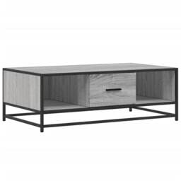 Berkfield Home Coffee Table Grey Sonoma 100x57x35 cm Engineered Wood & Metal - Size: 100 x 57 x 35 cm - thumbnail 1