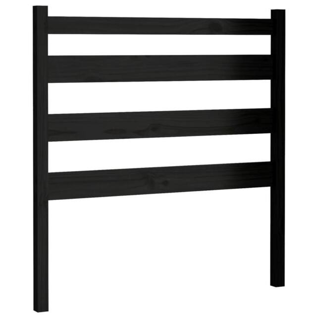 Berkfield Home Bed Headboard Black 96x4x100 cm Solid Wood Pine - Size: 96 x 4 x 100 cm - image 1
