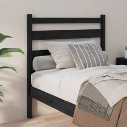 Berkfield Home Bed Headboard Black 96x4x100 cm Solid Wood Pine - Size: 96 x 4 x 100 cm - thumbnail 3