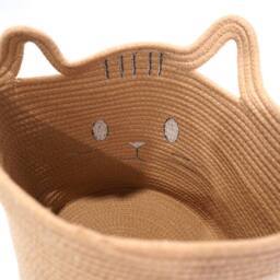 Voltico Large Kids Storage Basket 30cm Cotton Toy & School Organiser in Tan - thumbnail 3