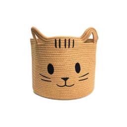 Voltico Large Kids Storage Basket 30cm Cotton Toy & School Organiser in Tan - thumbnail 6