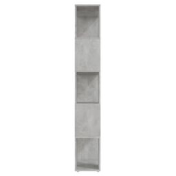 Berkfield Home Book Cabinet Room Divider Concrete Grey 60x24x155 cm - Size: 60 x 24 x 155 cm - thumbnail 6