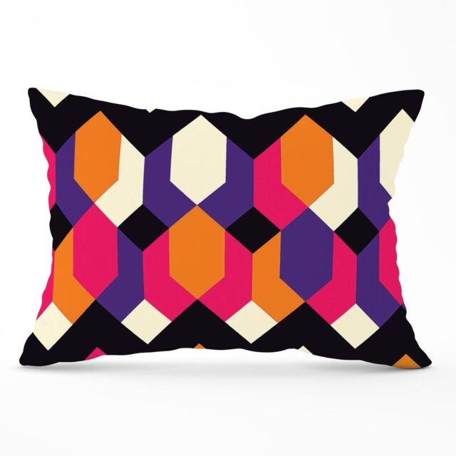 Warren Reed - Designer Coloured Abstract Pattern Cushions in Red - Size: 60 cm x 60 cm - image 1