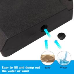 OUTSUNNY Set of 4 Parasol Base Stand Weights for Cantilever Umbrella to 120kg in Black - thumbnail 4