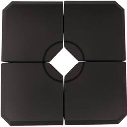 OUTSUNNY Set of 4 Parasol Base Stand Weights for Cantilever Umbrella to 120kg in Black - thumbnail 2