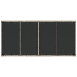 Berkfield Home Garden Table with Glass Top Light Grey 190x90x75 cm Poly Rattan - Size: 190 x 90 x 75 cm - thumbnail 8