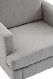 Living and Home Mid-Century Single Sofa Armchair in Light Grey - thumbnail 6