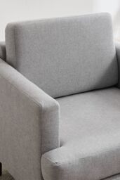 Living and Home Mid-Century Single Sofa Armchair in Light Grey - thumbnail 7