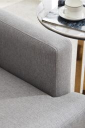 Living and Home Mid-Century Single Sofa Armchair in Light Grey - thumbnail 8