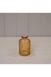 KDMD Cognac Ribbed Glass Bottle - Small in Orange - thumbnail 2