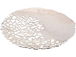 Libra Interiors Apo Coral Aluminium Platter in Silver