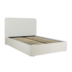 Home Source Ottoman Upholstered Storage Bed Gas Lift Cream Boucle Finish - Size: King - thumbnail 9