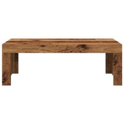 Berkfield Home Modern Coffee Table Old Wood 102x50x35 cm Engineered Wood in Brown - Size: 102 x 50 x 35 cm - thumbnail 4