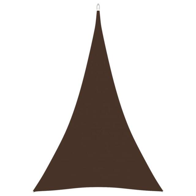 Berkfield Home Sunshade Sail Oxford Fabric Triangular 4x5x5 m Brown - image 1
