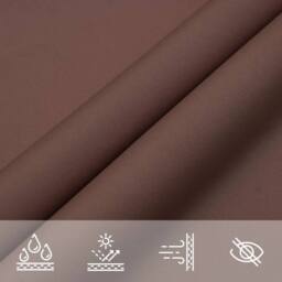 Berkfield Home Sunshade Sail Oxford Fabric Triangular 4x5x5 m Brown - thumbnail 6