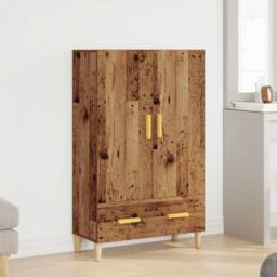 Berkfield Home Highboard Old Wood 70x31x115 cm Engineered Wood in Brown - Size: 70 x 31 x 115 cm - thumbnail 3