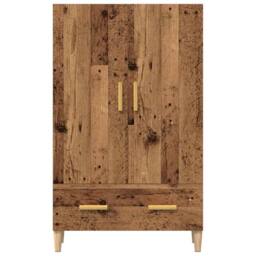 Berkfield Home Highboard Old Wood 70x31x115 cm Engineered Wood in Brown - Size: 70 x 31 x 115 cm - thumbnail 1