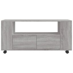 Berkfield Home TV Cabinet Grey Sonoma 102x34.5x43 cm Engineered Wood - thumbnail 6