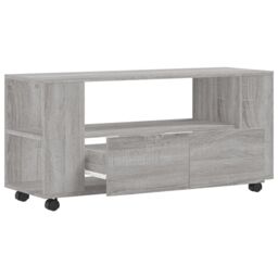 Berkfield Home TV Cabinet Grey Sonoma 102x34.5x43 cm Engineered Wood - thumbnail 5