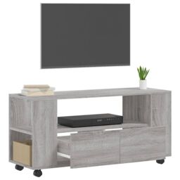 Berkfield Home TV Cabinet Grey Sonoma 102x34.5x43 cm Engineered Wood - thumbnail 4