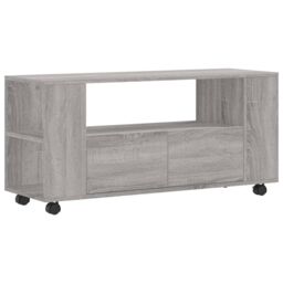 Berkfield Home TV Cabinet Grey Sonoma 102x34.5x43 cm Engineered Wood - thumbnail 2
