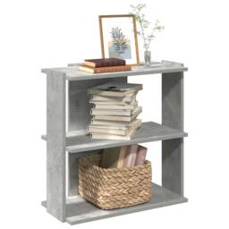 Berkfield Home Elegant Bookcase 3-Tier Concrete Grey 60x30x60 cm Engineered Wood - Size: 60 x 30 x 60 cm - thumbnail 2