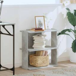 Berkfield Home Elegant Bookcase 3-Tier Concrete Grey 60x30x60 cm Engineered Wood - Size: 60 x 30 x 60 cm - thumbnail 1